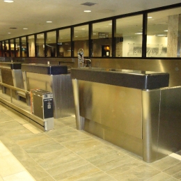 TIA TICKET COUNTERS AND BACK WALL REFINISHED